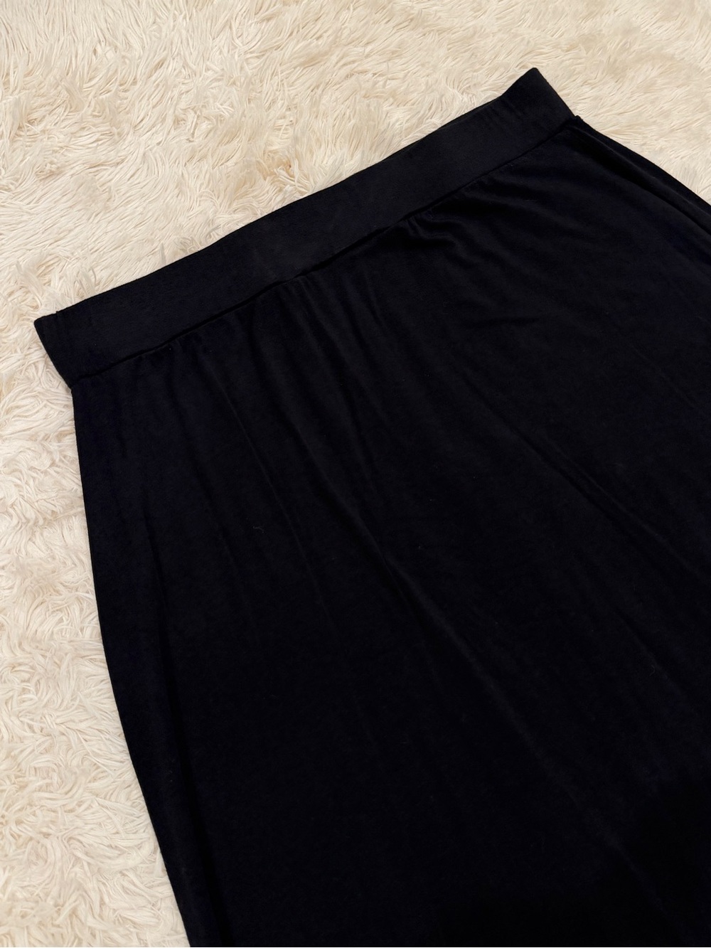 Lane Bryant Pull-On Maxi Skirt 14/16 Black Elastic Waist Flowy Comfort Plus Size - Picture 2 of 4